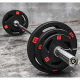 Discos olímpicos grip de 2,5 kg engomados para progresiones de carga