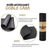 Mat de yoga de 8 mm con doble textura antideslizante